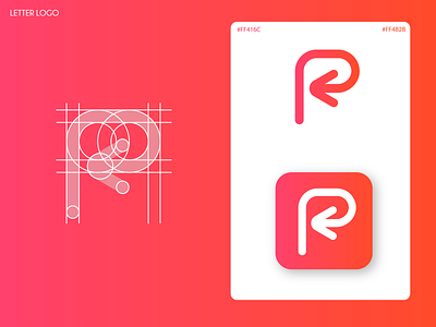 P and K Logo app arrows branding destination icon letter letter k letter p logo market ratio