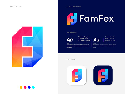 FamFex (F) Letter Logo Design abstract app icon branding concept designer f f letter f logo gradient letter design letter logo logo mark logo marks marketing modern monogram social media symbol tech logo vector