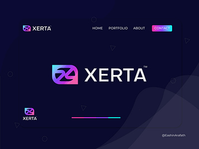 X letter logo design concept for XERTA abstract abstract art abstract design app icon branding concept creative logo designer gradient letter design letter logo logo mark logotype marketing modern monogram s letter logo symbol x x icon