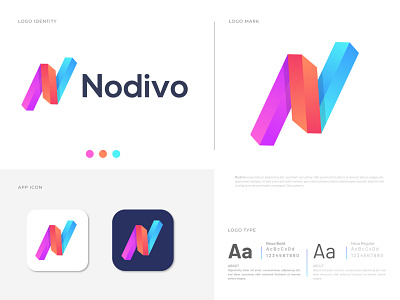 Nodivo (N) Latter Logo Design Concept abstract abstract art abstract design app icon branding concept creative logo designer gradient letter design letter logo logo designer logo mark logotype marketing modern monogram n letter n logo n mark