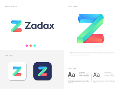 Zadax (Z) Latter Logo Design Concept abstract abstract art abstract design app icon branding concept creative logo designer gradient letter design letter logo logo designer logo mark logotype marketing modern monogram z letter z logo