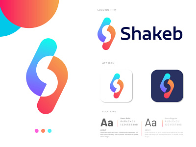 Shakeb S letter branding logo design abstract agency app icon branding concept corporate creative logo designer gradient gradients letter design letter logo logo designer logo mark logotype marketing modern s s letter s mark