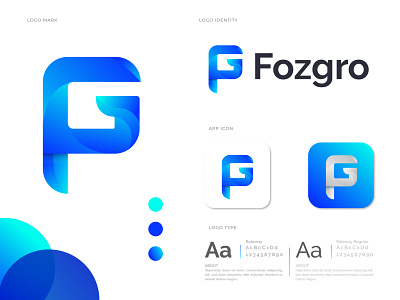 Fozgro, logo design | F+G Logo Concept a app branding business concept creative customer data education f letter f logo f mark fg gf icon letter logo lettermark logo design logo designer software