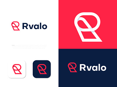 R letter logo design for Rvalo abstract agency app brand identity branding concept corporate creative logo gradient letter design letter logo logo designer logo mark logotype marketing minimalism modern r r letter r mark