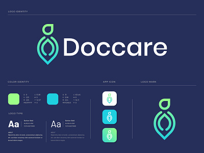 Doccare Hygiene Logo Design || logo design for Medical Clinic abstract brand identity business care clinic doctor doctor app grid health identity kid doctor lettering logo logo designer logo mark medical medical logo modern symbol