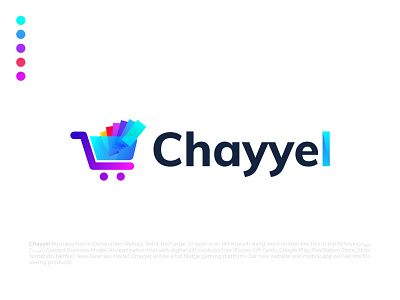 Chayyel - Logo Redesign app app design brand identity branding clean concept creative design icon illustration letter logo logo logo designer logotype redesign shop app shopping cart trolley logo typography