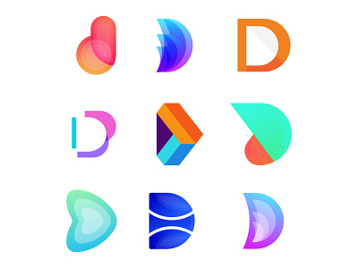 Alphabet Logo Design: letter D agency brand identity branding branding design colorful logo creative logo d letter d mark design gradient illustration letter logo logo designer logo mark logotype mobail modern modern logo print typogaphy