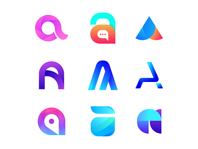 Alphabet Logo Design_ letter A a letter a mark agency agency logo brand identity branding branding design colorful logo creative logo design gradient illustration letter design letter logo logo designer logo mark logotype modern logo technology typogaphy