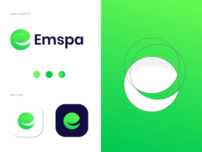 Emspa Logo design for Eco Company || E letter logo agency app brand identity branding branding design colorful logo creative logo e e commerce e mark eco logo gradient logo letter logo logo logo designer logotype modern logo plant logo print typogaphy