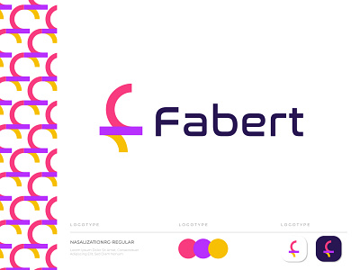 Fabert Branding Logo Design - F Letter Logo agency app logo brand identity branding branding design colorful logo creative logo f f letter f logo f monogram flat letter logo letter logos logo designer logo mark minimal modern professional tyography