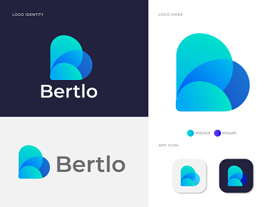 modern B letter logo design for Bertlo agency app icon app logo b letter logo b logo b mark brand and identity branding branding agency branding design business identity letter logo lettering logo logo mark logodesign logodesigns logotype minimal modern logo