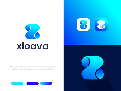 X letter logo design for concept Xloava (unused) agency app icon app logo brand and identity branding branding agency branding design business identity letter logo lettering logo logo mark logodesign logodesigns logotype minimal modern logo x x letter logo z logo