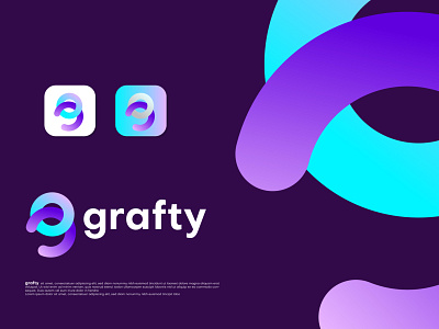 Modern G letter Logo Design for grafty - G logo abstract agency app icon brand identity branding branding design colorful logo creative logo design g g logo gradient gradient logo illustration letter logo logo designer logo mark logotype modern logo technology