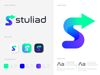 Modern Logo Design for stuliad app brand identity branding agency colorful logo creative logo flat logo identity designer illustration letter logo logo logo designer logotype minimal logo modern logo s s icon s letter logo s logo s logo mark symbol