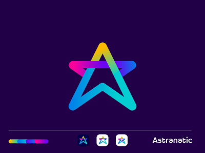 Modern A+star logo concept for Astranatic a letter a day app design app icon design app icon. brand branding clean green app grid design identity logo logo design logomark logotype designer minimal negative space logo shooting star smart mark typography ui