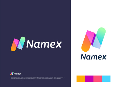 N letter logo design for Namex agency app icon app logo brand and identity branding branding agency branding design colorful logo identity letter logo lettering logo logo mark logodesign logodesigns logotype modern logo n letter logo n logo n mark minimal search