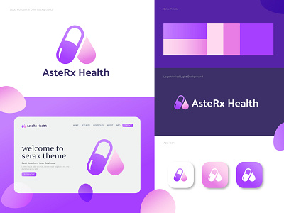 Branding Logo Design for AsteRx Health a a letter a logo a modern logo brand designer brand identity branding branding identity doctor doctor logo eashin arafath health health app health logo healthcare logo designer logo mark medical logo medicine logo pharmacy logo