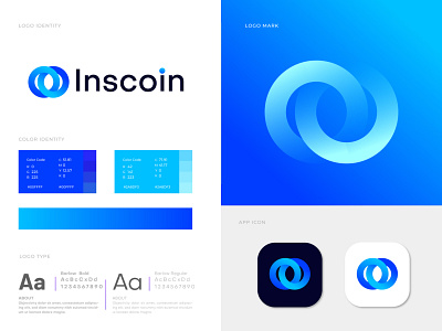 Coin Logo Design for Inscoin abstract app icon agency app logo bitcoin brand and identity branding branding agency branding design business coin creative logo cryptocurrency data eashin arafath exchange hands identity lettermark money