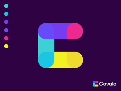 Colorful C logo for Covalo abstract logo agency app brand identity branding branding agency branding design c c logo colorful logo gradient logo logo animation logo design branding logo designer logo mark logotype modern modern logo