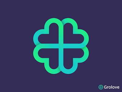 Grolove Logo abstract app icon app logo brand identity brand identity design branding branding design colorful creative logo h illustration letter logo lettermark logo designer logo mark logodesign logotype overlay s