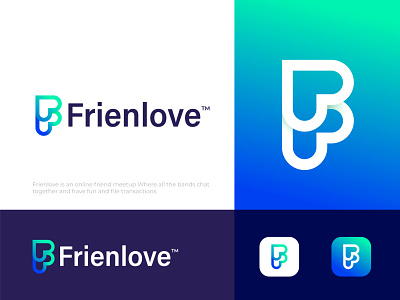 Modern Logo for Frienlove app brand identity branding agency colorful logo creative logo f f icon f letter logo flat logo friend logo mark identity designer illustration letter logo logo logo designer logotype love logo minimal logo modern logo symbol