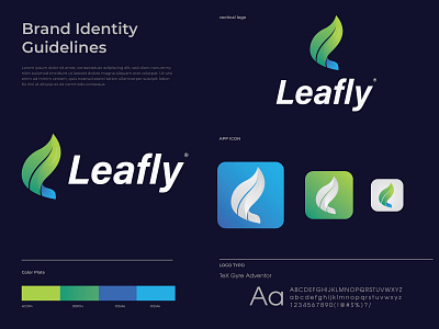 Leafly branding Logo agency app brand identity branding design creative logo green logo leaf leaf logo logo design logo designer logo mark logotype modern logo