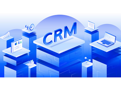 Using CRM programs in the mass sales segment branding computer crm design illustration massmarket vector website