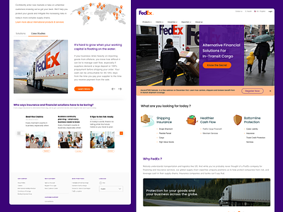 Website design - FedEx agency branding designinspiration icon illustration landingpage minimal modern ui userinterface ux visual design webdesign website