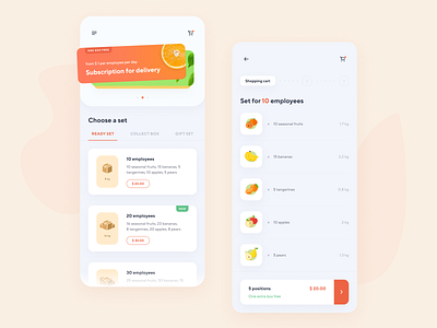 FruitPoint - Fruit Delivery Subscription App Design app box buy delivery design food fresh fruits interface mobile order product shipping ui