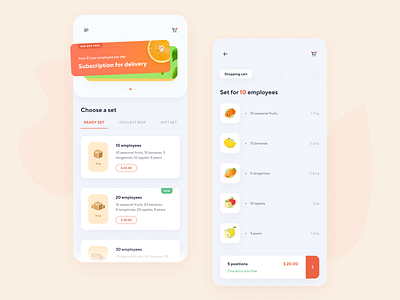 FruitPoint - Fruit Delivery Subscription App Design