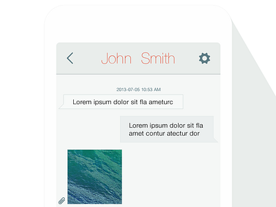 New iOS messages design concept design flat ios ios7 messages ui