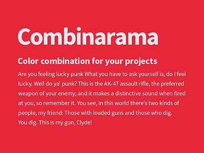 Combinarama Text E1E8F0 Background E62739