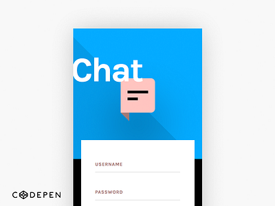 Invision Chat UI Screen 1-1 (codepen)