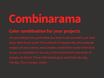 Combinarama Text FF2321 Background 343131