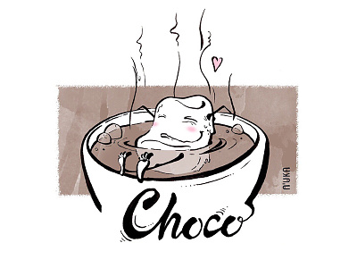 Chocotate Marshmallow art character design draw drawing flat graphic illustration illustrator ink drawing lettering