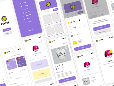 Puffer adobe xd branding design designs icon logo ui ui ux uidesign uiux design ux