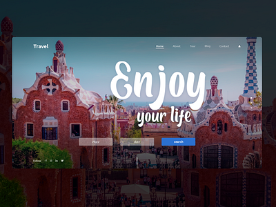 Enjoy your life design designs photoshop ui ui design uidesign uiux design ux uxui