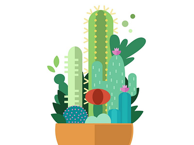 Cactus adobe illustrator cactus design freelance freelance illustrator illustrateur illustration plant plants vector vector artwork