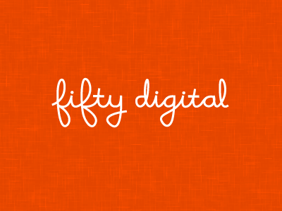 Fifty Digital rebrand brand branding fifty digital hand drawn handwritten illustration logo rebrand relaxed