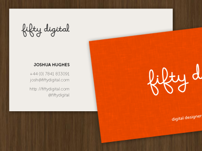 Business card concept business card fifty digital rebrand