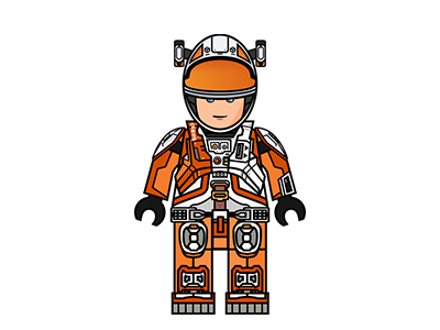 Martian astronauts character illustration lego the martian