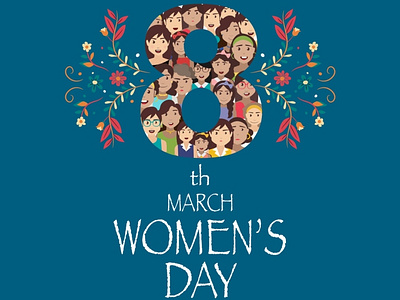 Women's Day design illustration illustrator lettering typography vector web