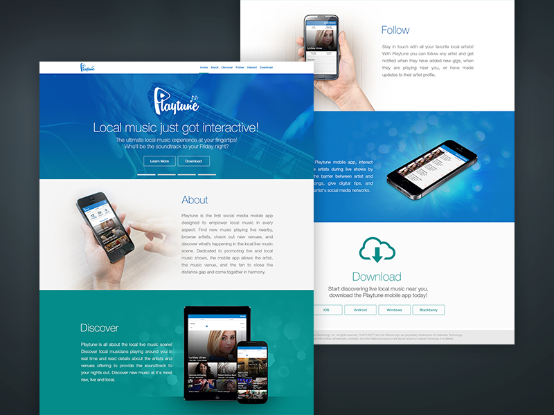 Concept Mobile App Landing Page by Omar Borjas on Dribbble