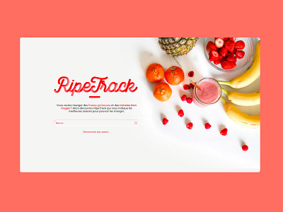 Ripetrack app cook dailyui food fruits home page homepage illustration search search bar ui uidesign webdesign website