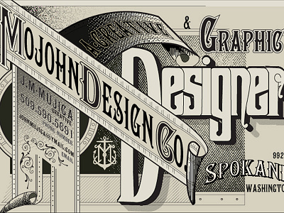 This Old Type design inspired monogram old spokane typography victorian