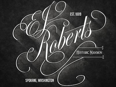 Workage 3: EJ Roberts logo script typography vintage