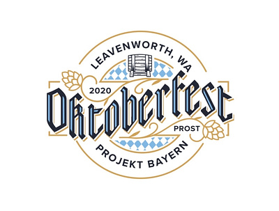 Oktoberfest Reject beer blackletter brand branding gothic hops keg logo logodesign reject