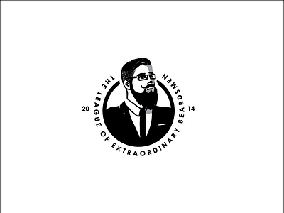 Long Live the Beard beard logo person suit