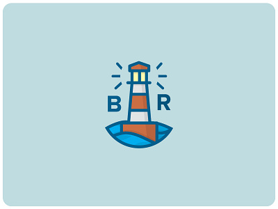 BRighthouse b flat icon lighthouse logo r