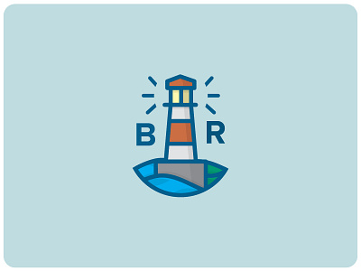 BRighthouse b flat icon lighthouse logo r